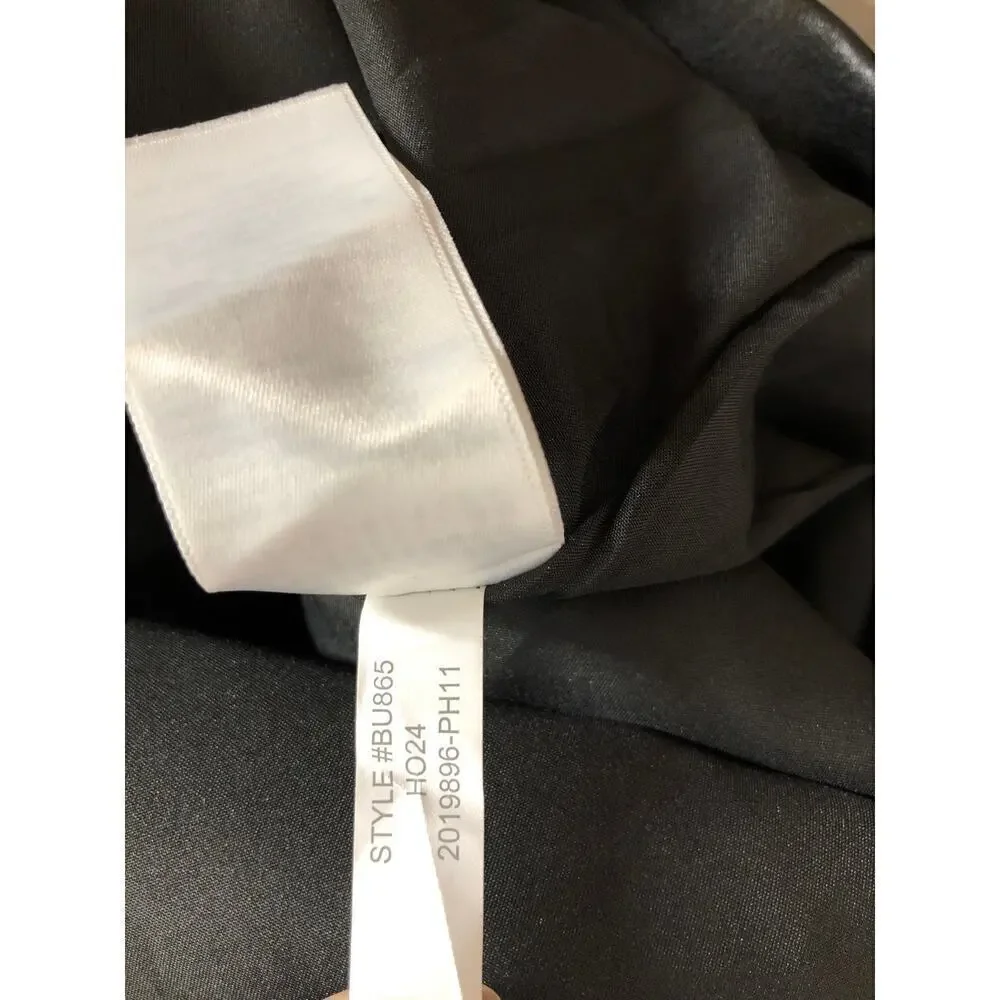 J. Crew Factory Faux Leather Shift Dress Black NWT 10P